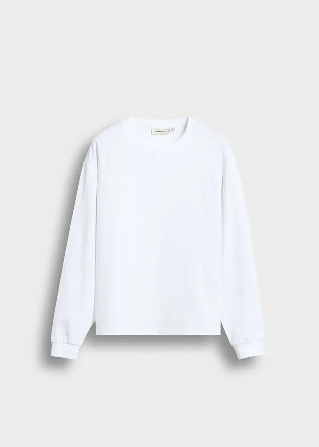 burocs-cuffed-longsleeve-white-relaxed-fit-baumwolle image 1