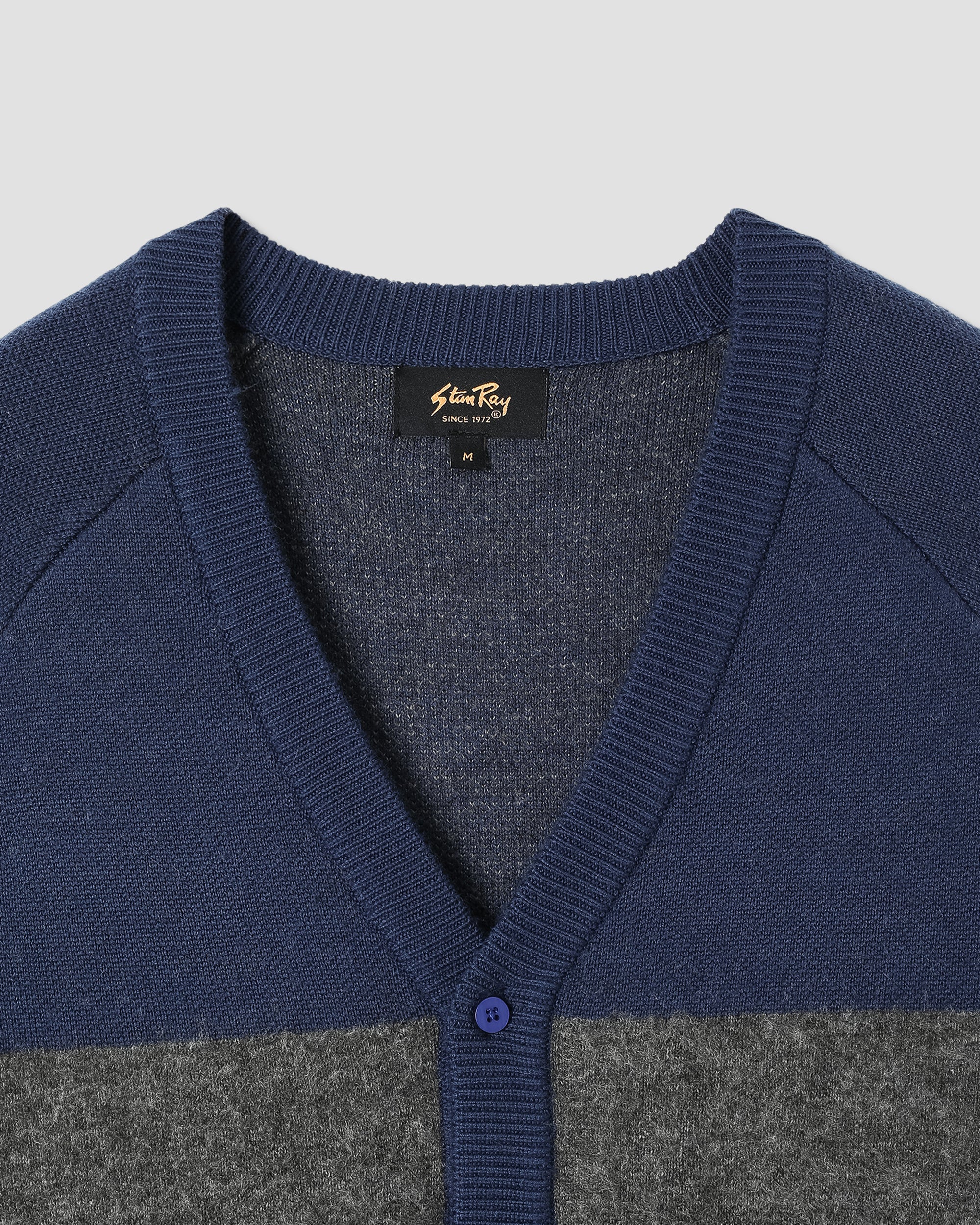 stan-ray-knitted-cardigan-strickjacke-navy-charcoal-stripe image 3