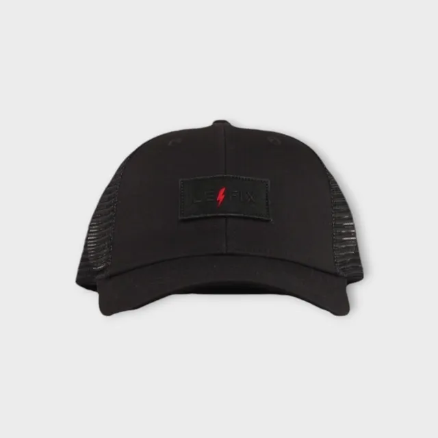 le-fix-lightning-trucker-cap-schwarz-baumwolle image 1