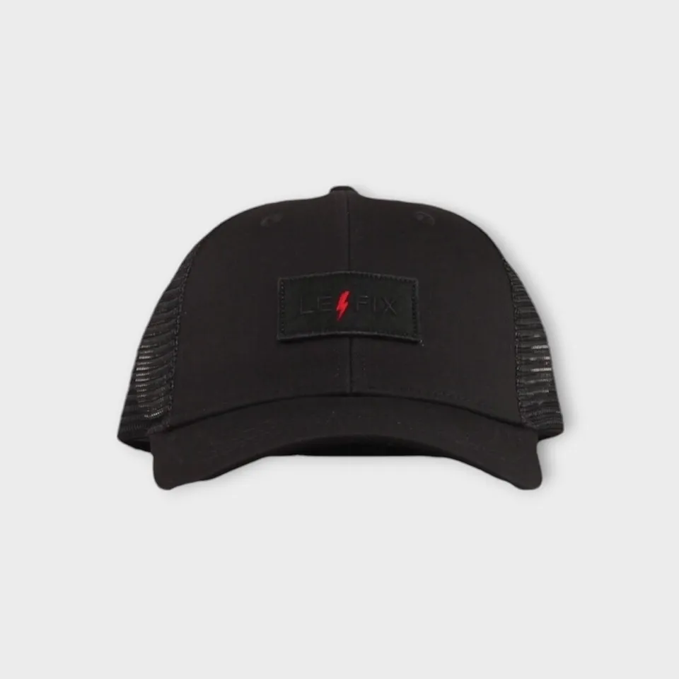 le-fix-lightning-trucker-cap-schwarz-baumwolle image 1
