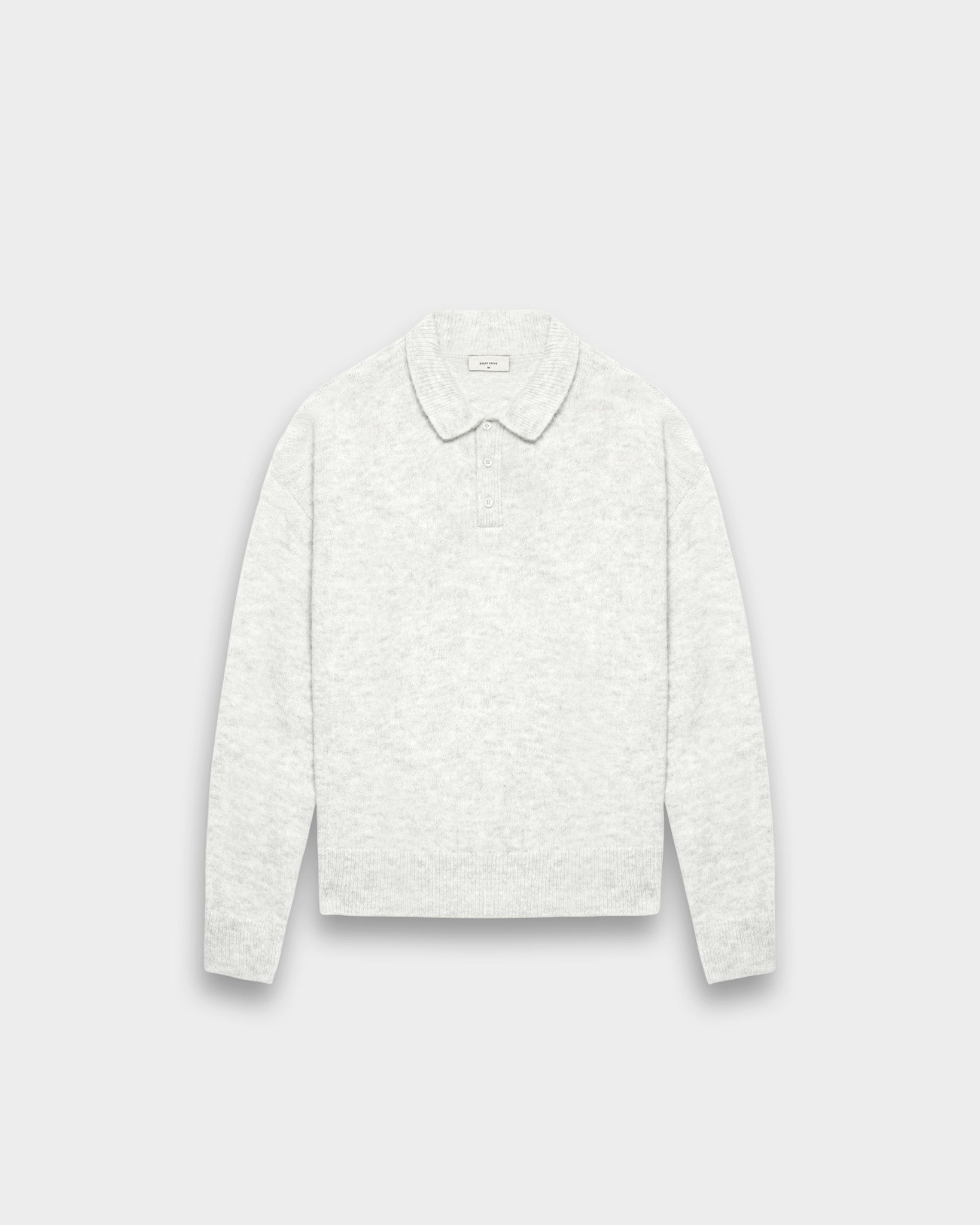 eightyfive-hairy-knitted-polo-strickpullover-light-grey-regular-fit image 1