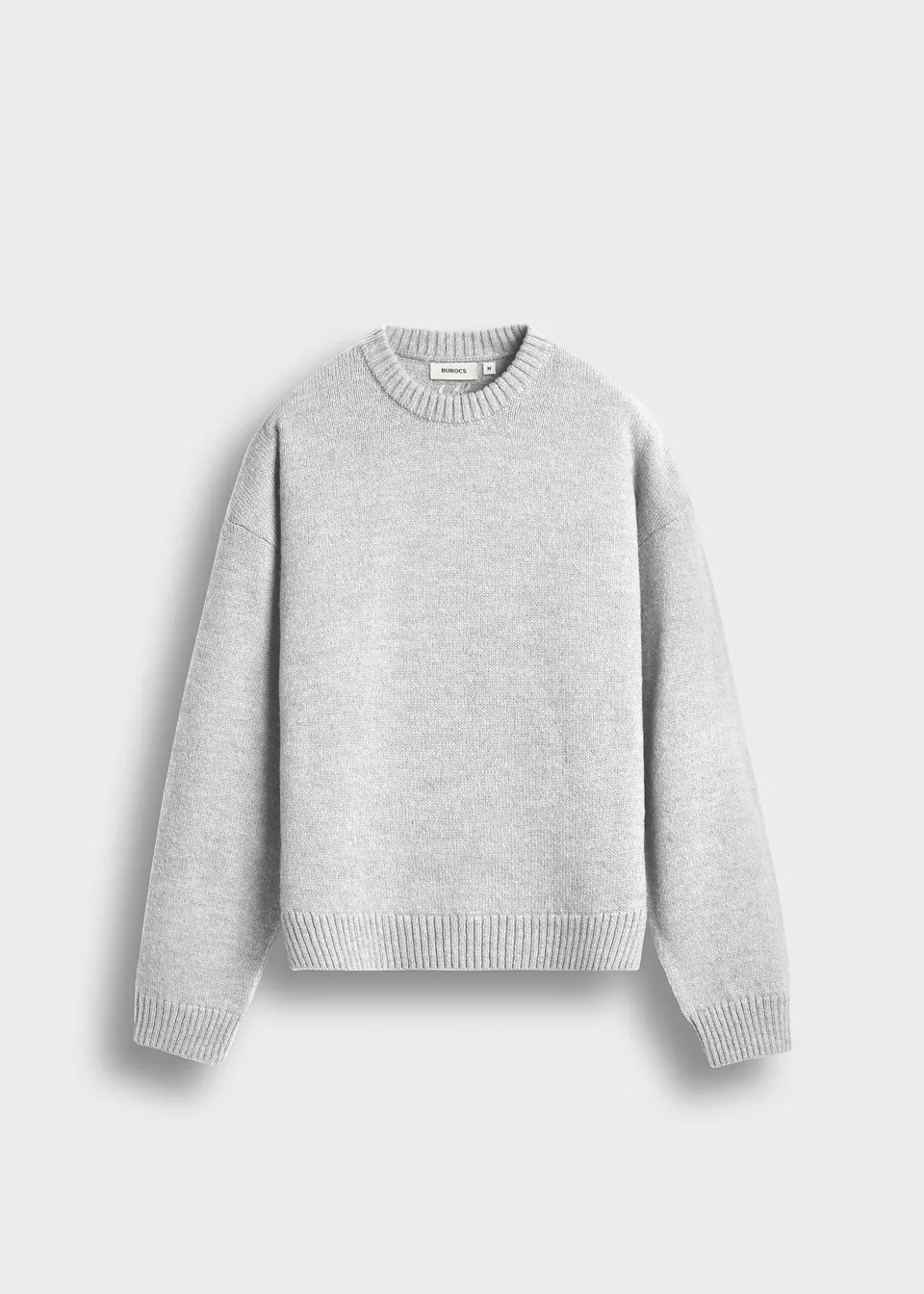 burocs-knit-crewneck-sweater-pullover-hellgrau-oversized image 1