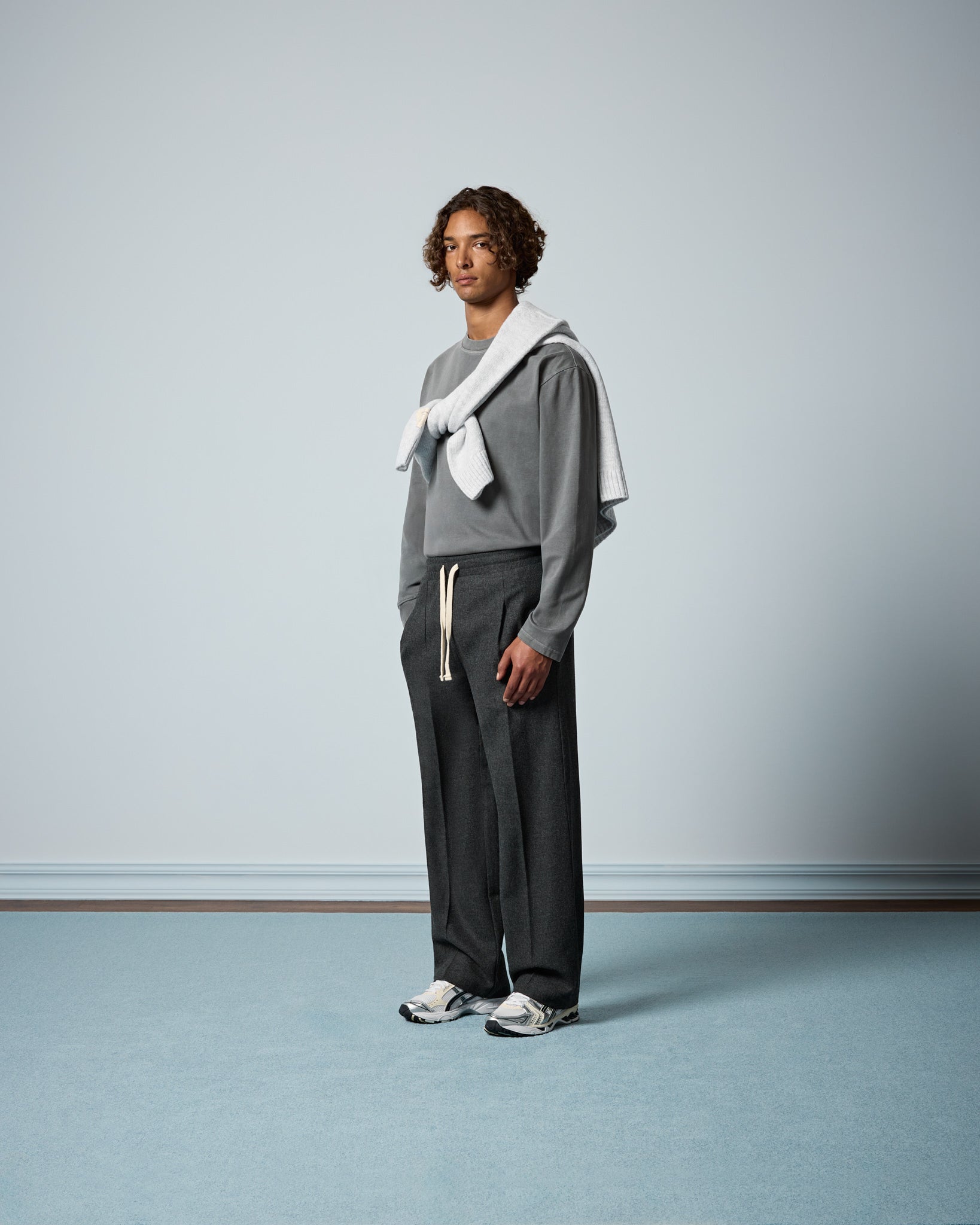 eightyfive-wool-pants-wollhose-grey-melange-elastikbund image 5