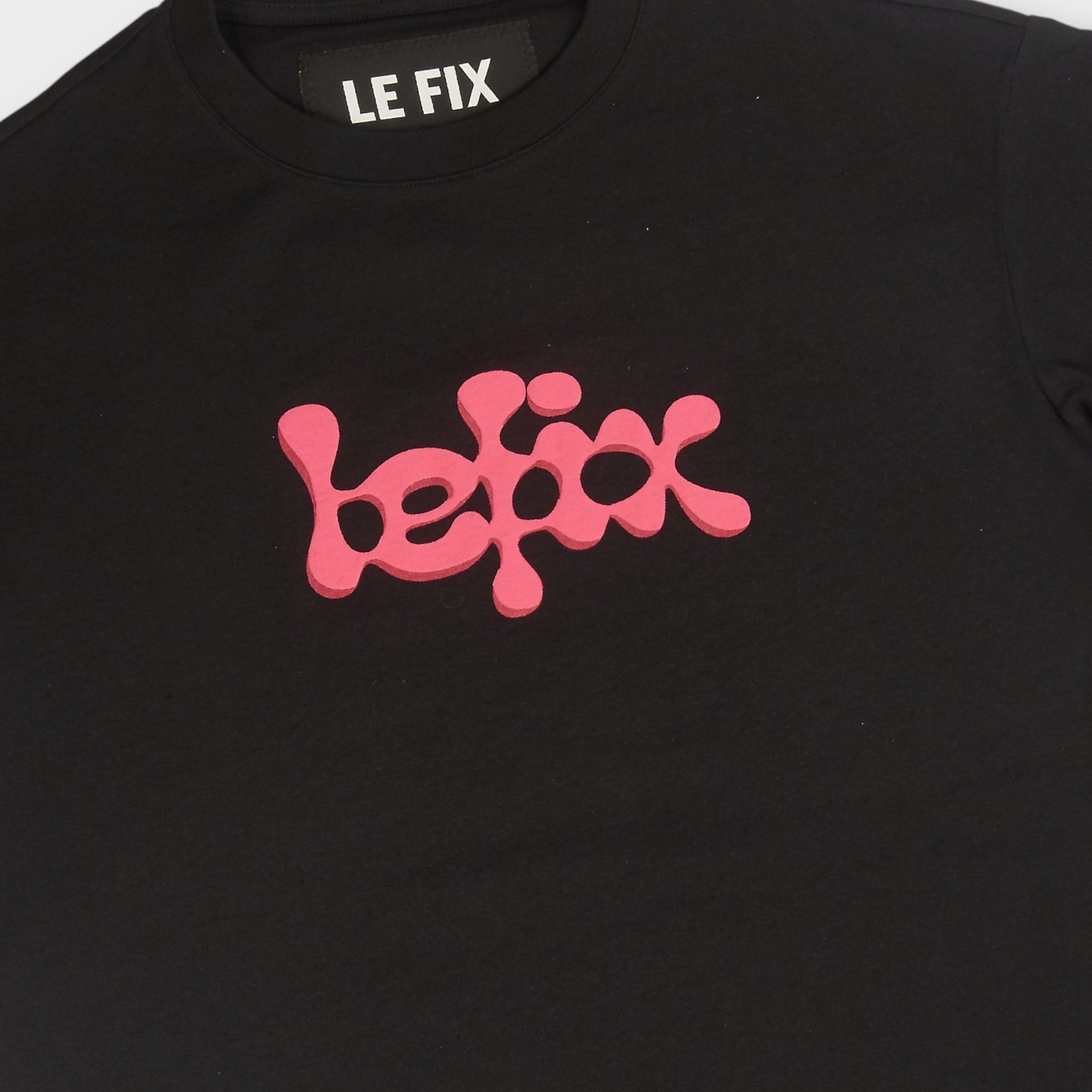 le-fix-play-t-shirt-schwarz-pinkes-logo-baumwolle image 3