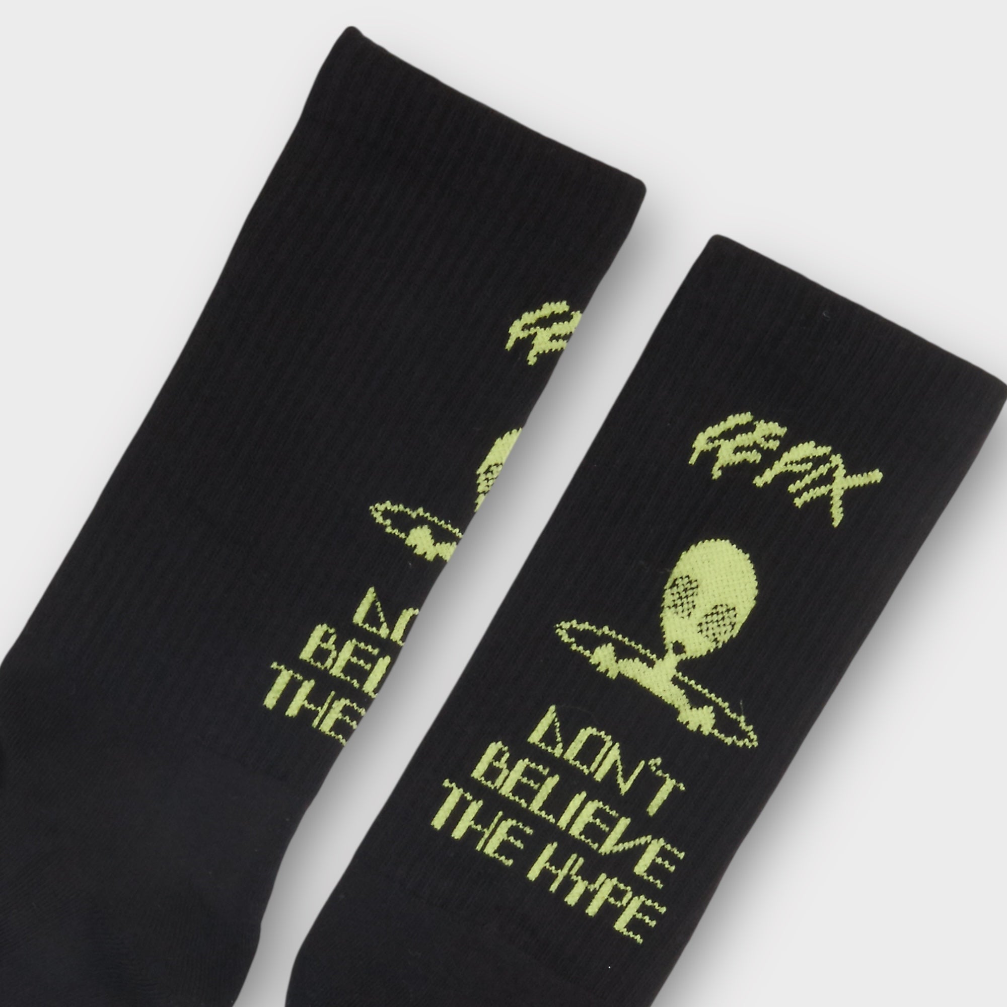 le-fix-dbth-tennissocken-schwarz-neon-gelb-don-t-believe image 2