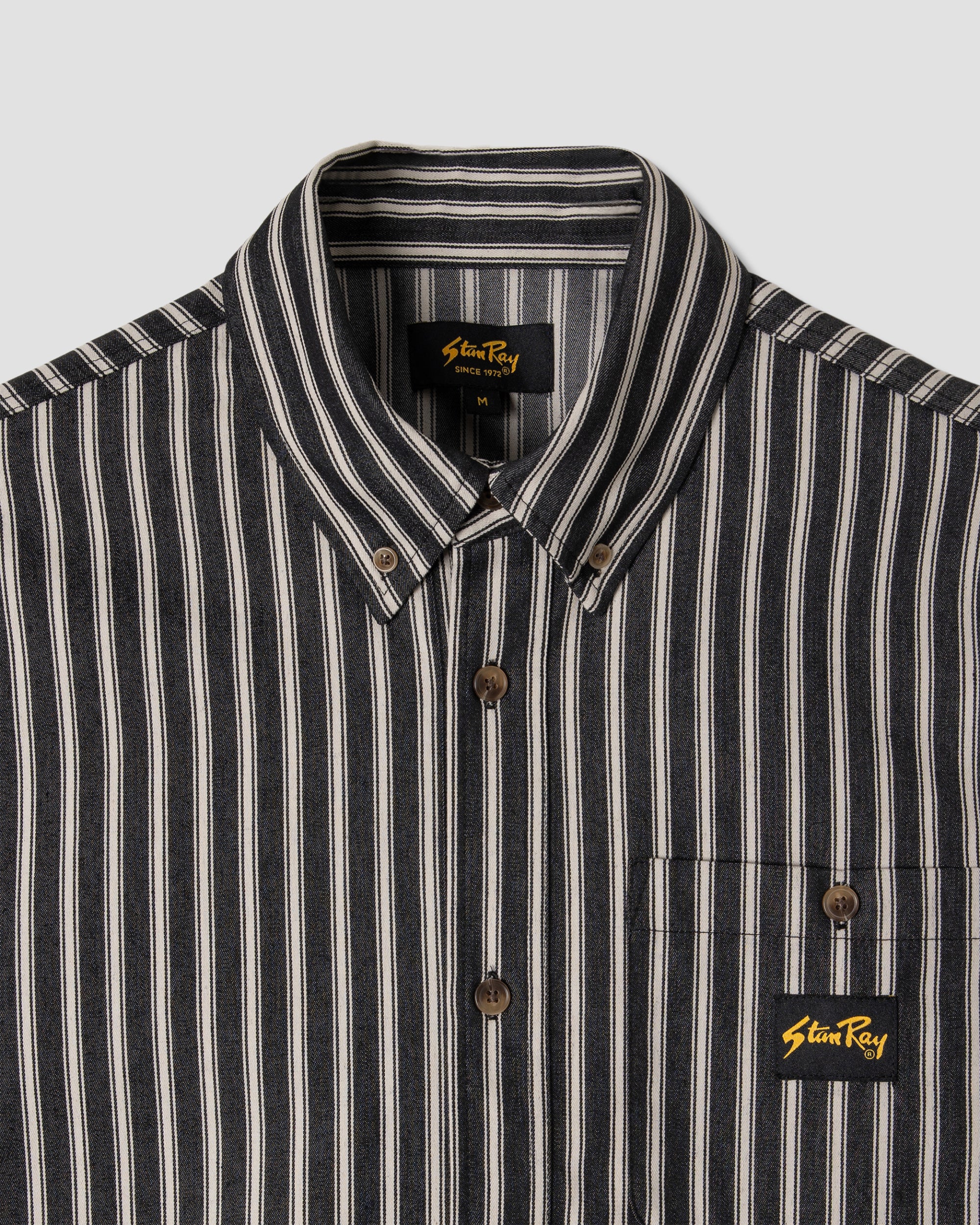 stan-ray-flannel-shirt-kurzarmhemd-charcoal-stripe image 4