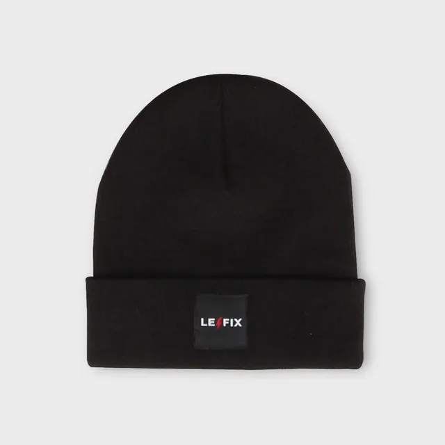 le-fix-tall-lightning-hue-beanie-schwarz-lange-strickm-tze image 1