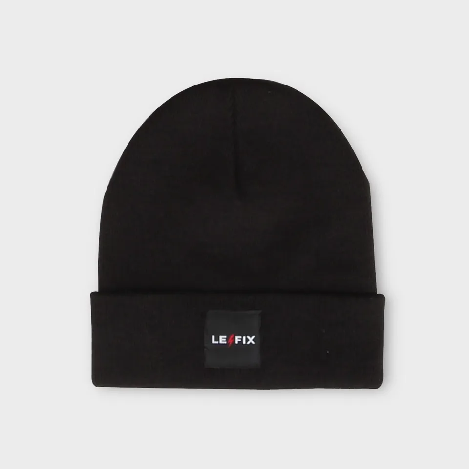 le-fix-tall-lightning-hue-beanie-schwarz-lange-strickm-tze image 1