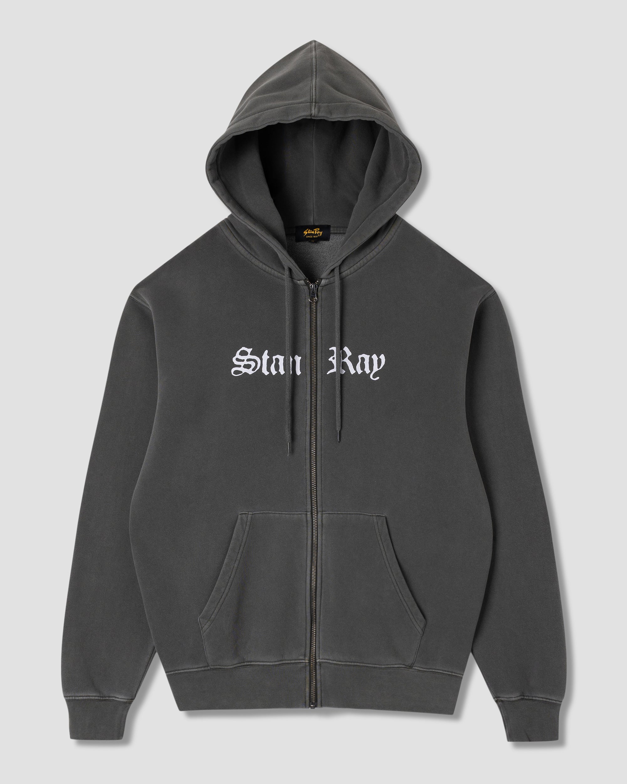 stan-ray-hardcore-zip-hood-hoodie-washed-black-baumwolle image 1