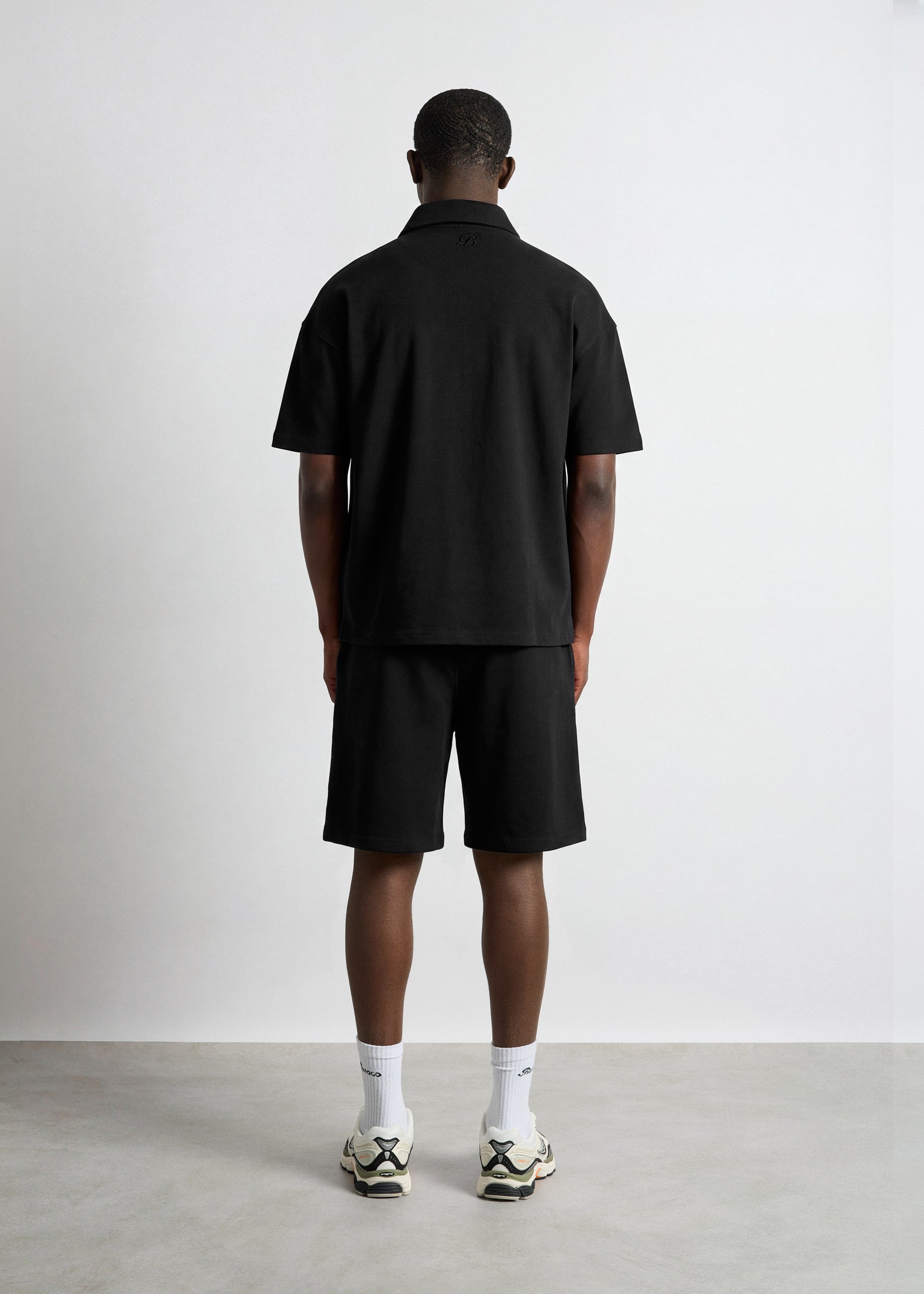 burocs-t-shirts-quarter-zip-t-shirt-poloshirt-schwarz image 6