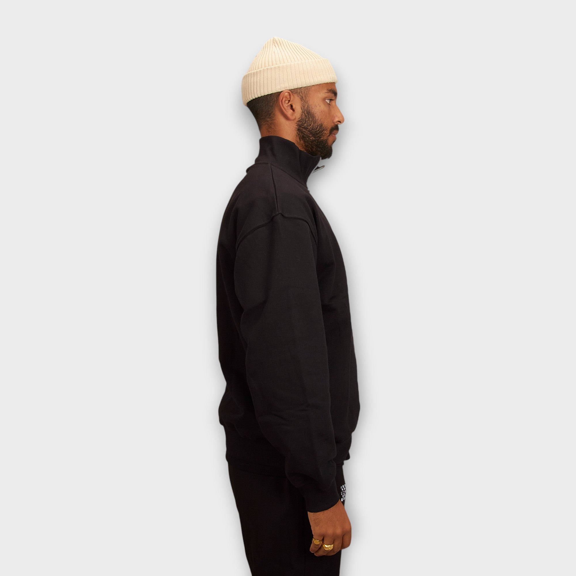 le-fix-moon-quarter-zip-schwarz-100-baumwolle image 5