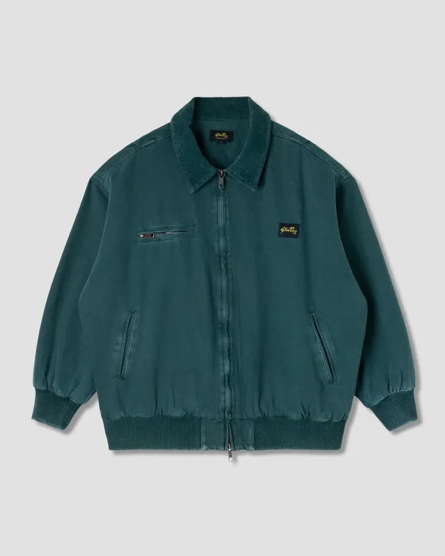 stan-ray-roughneck-collared-bomberjacke-botanical-green-canvas image 1