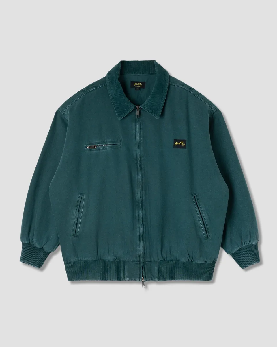 stan-ray-roughneck-collared-bomberjacke-botanical-green-canvas image 1