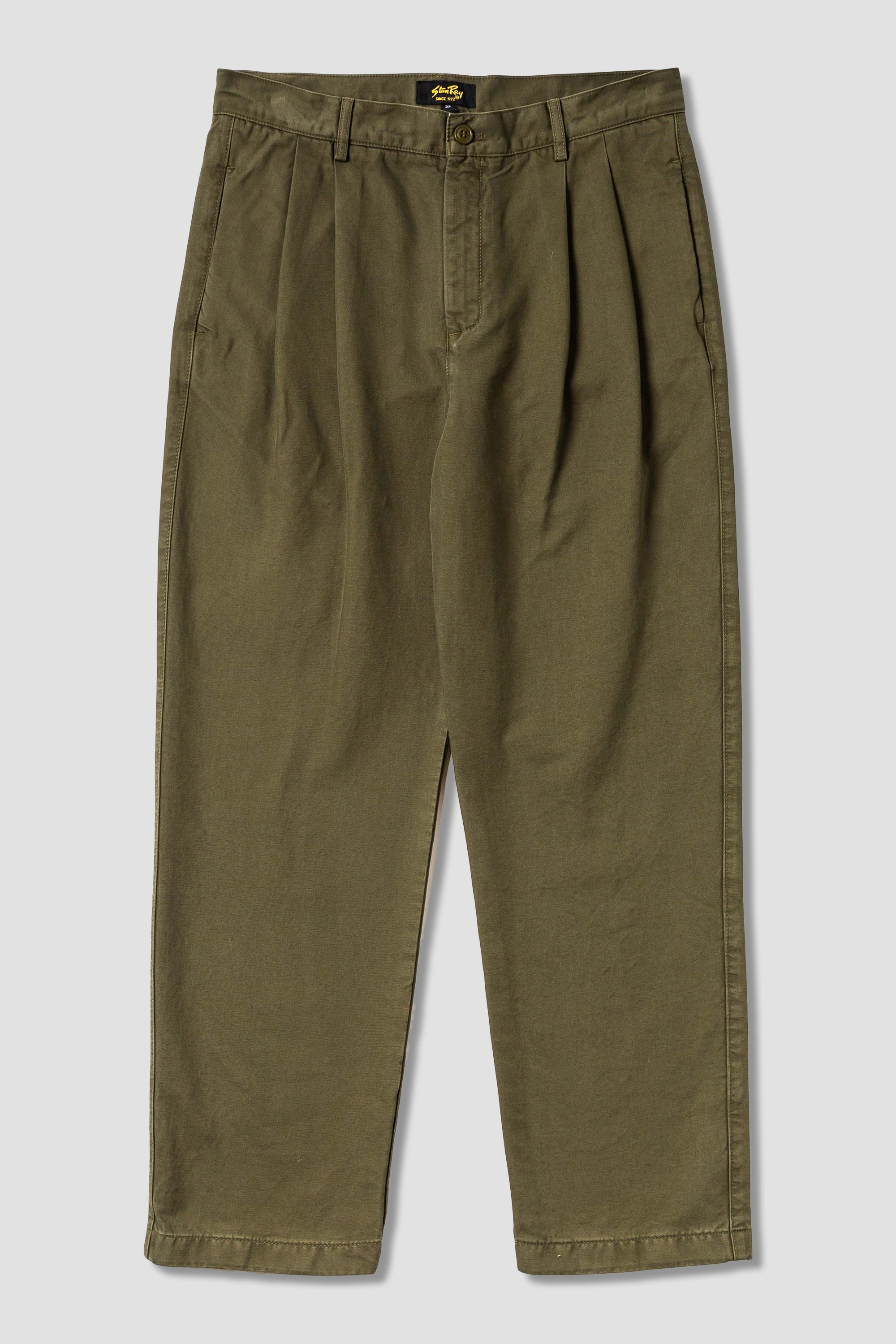 stan-ray-pleated-chino-olive-twill-chinohose-herren image 1