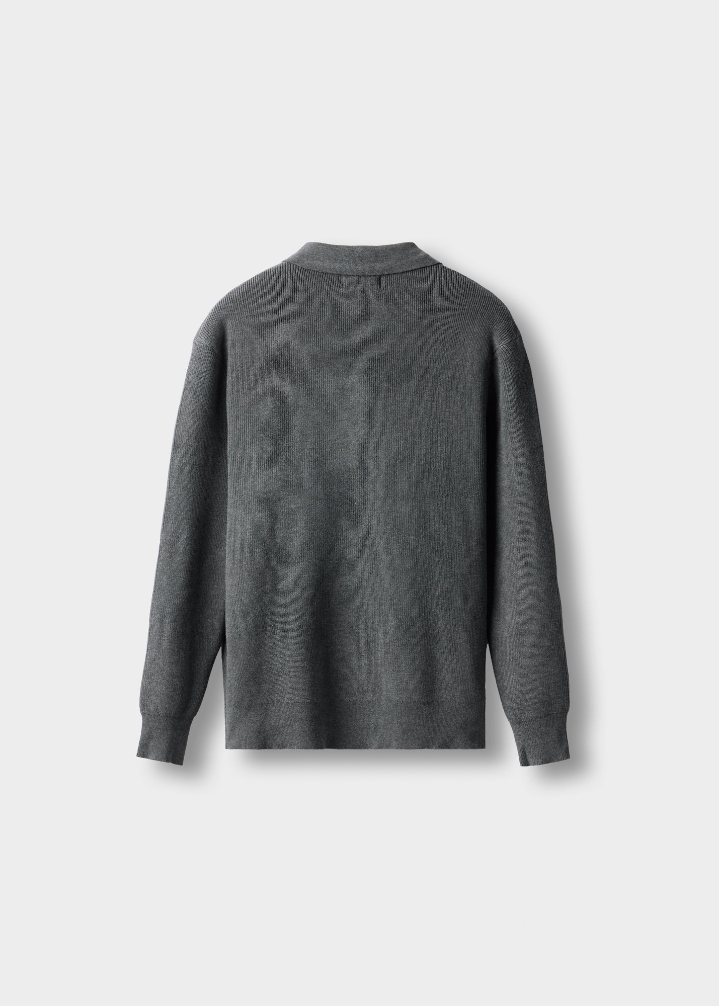 burocs-knitwear-heavy-polo-strickpullover-grau-slim-fit image 2