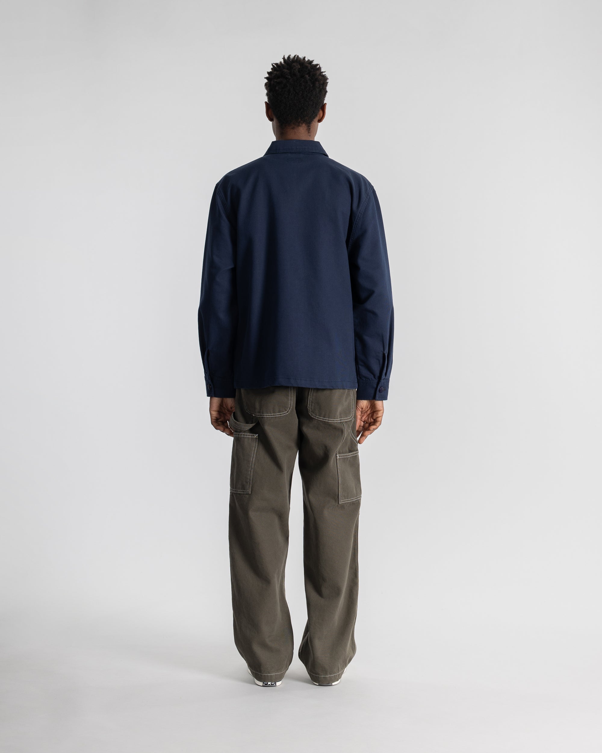 stan-ray-zip-shirt-flanellhemd-navy-bedford-baumwolle image 7