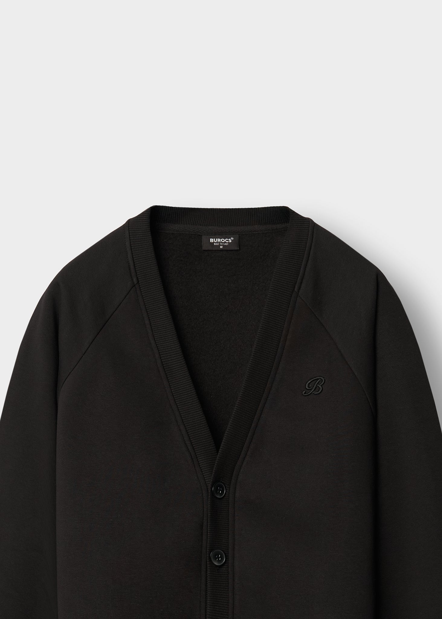 burocs-sweater-sweat-cardigan-black-knopfleiste-baumwolle image 6