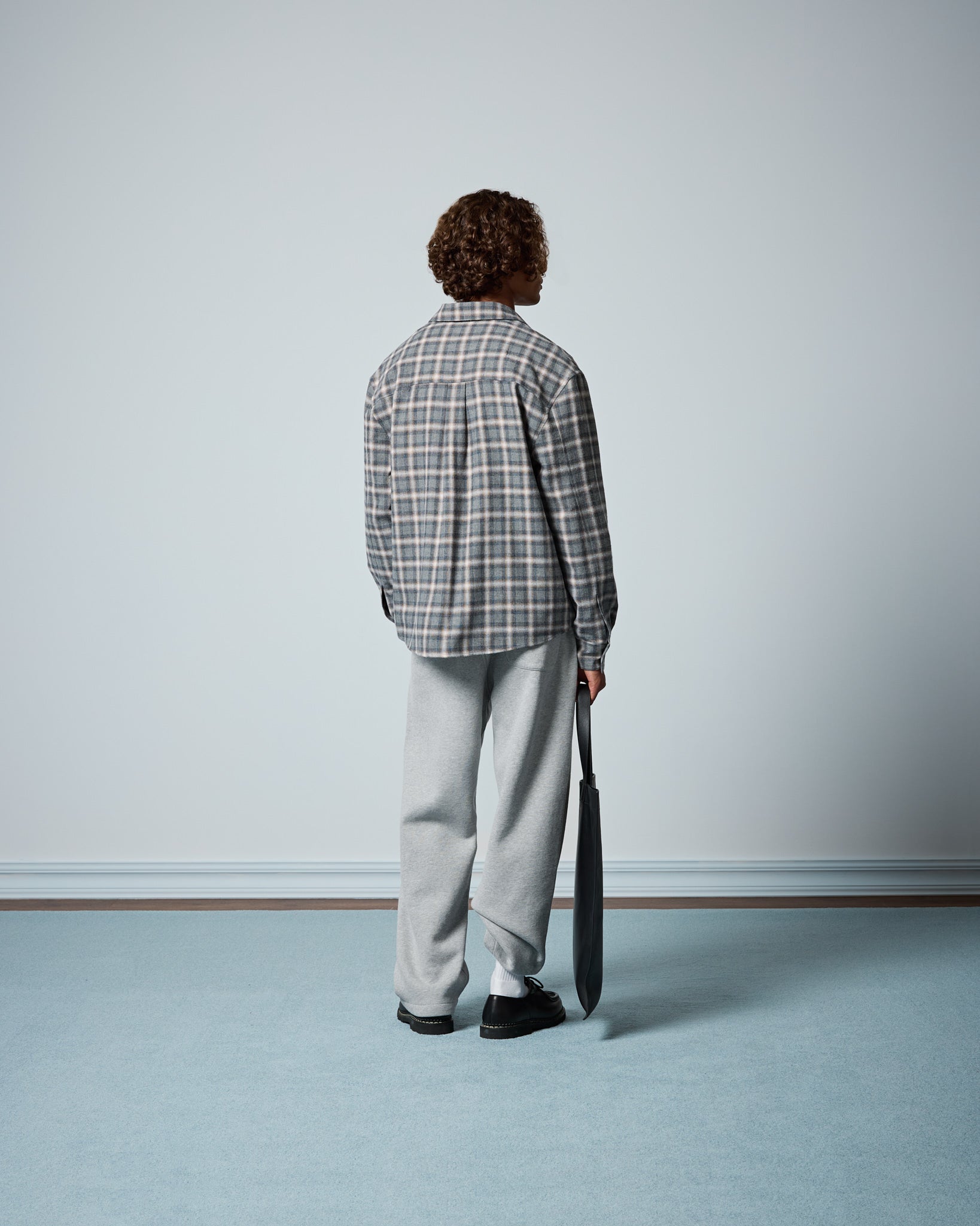 eightyfive-checked-shirt-flanellhemd-grey-melange-knopf image 7