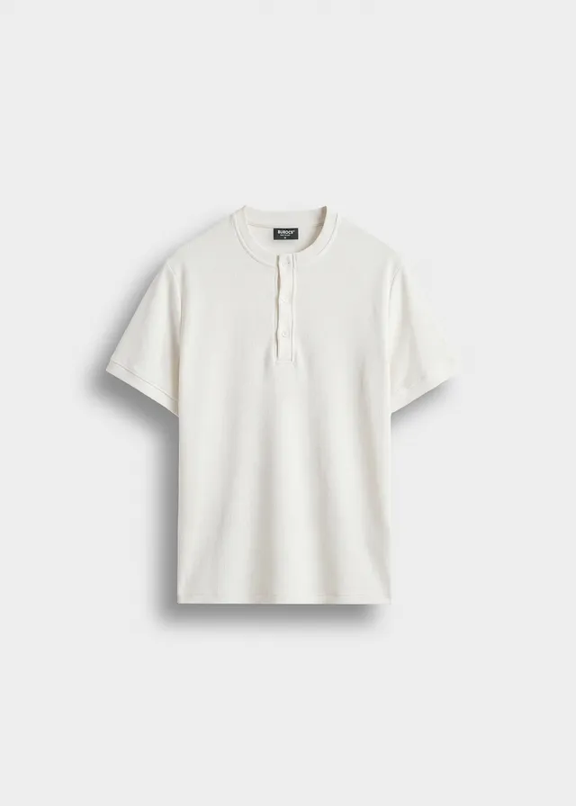 burocs-rib-henley-t-shirt-herren-t-shirt-off-white-slim-fit image 1