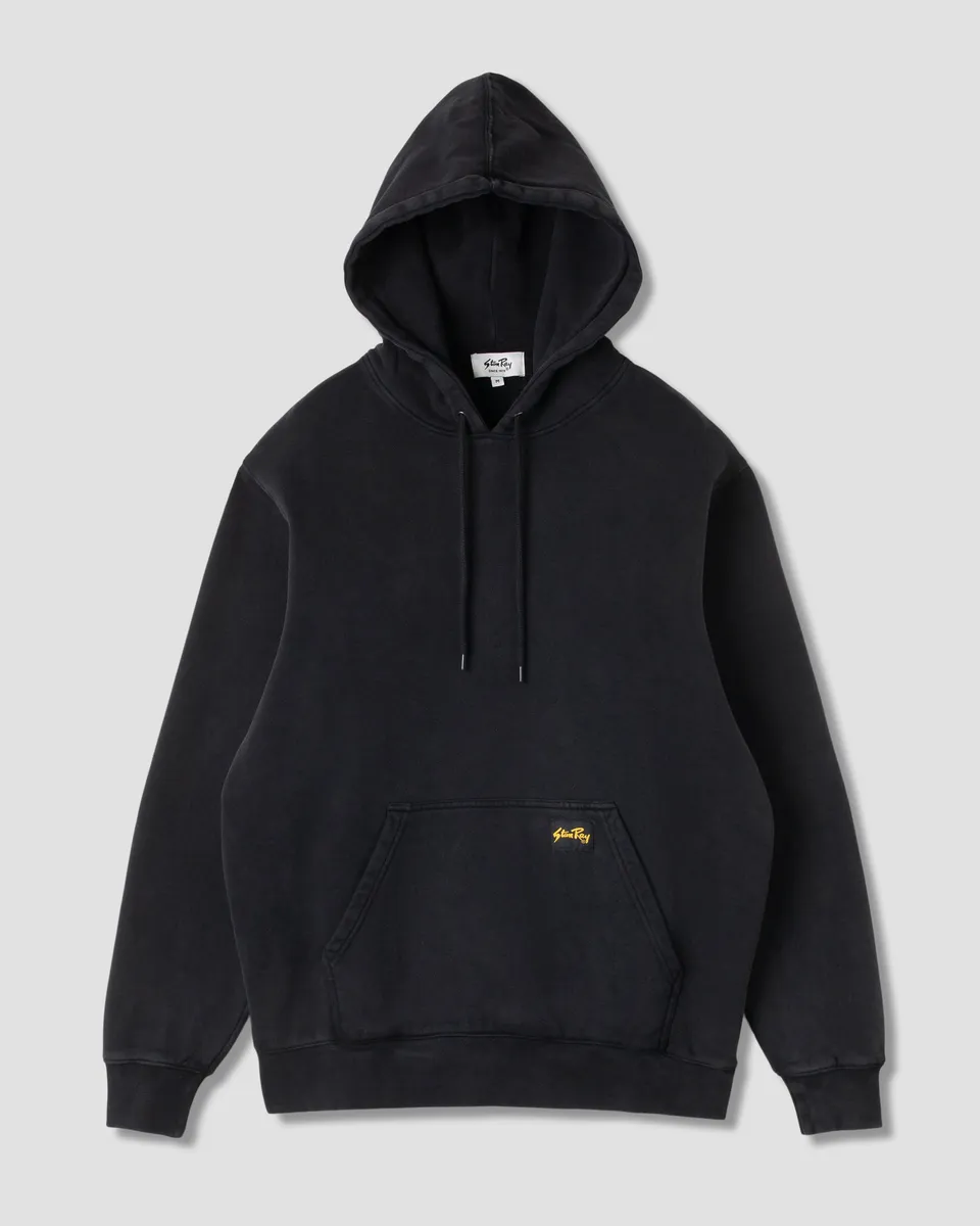 stan-ray-patch-hood-washed-black-hoodie-herren-baumwolle image 1