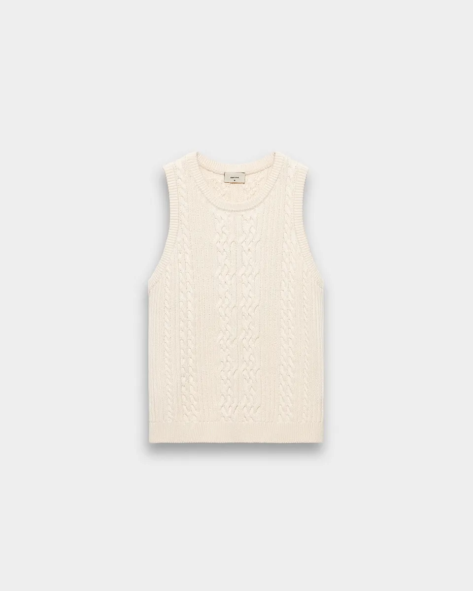 eightyfive-tops-knitted-tank-top-off-white-relaxed-fit image 1