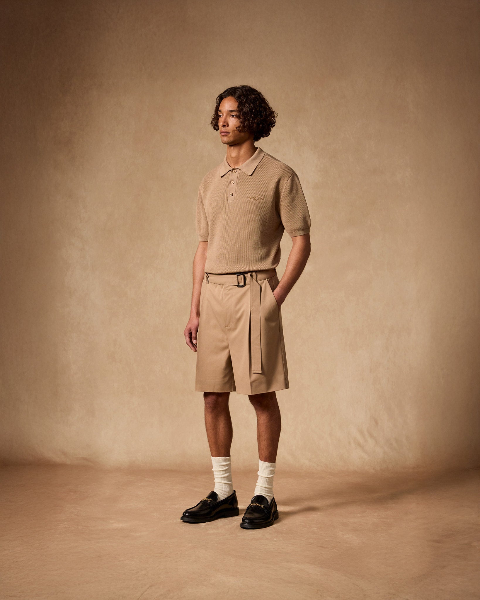 eightyfive-knit-polo-herren-mocha-regular-fit-baumwolle image 5