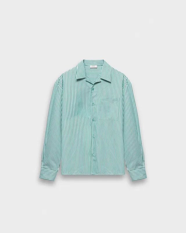eightyfive-tops-striped-shirt-resort-hemd-green-striped image 1