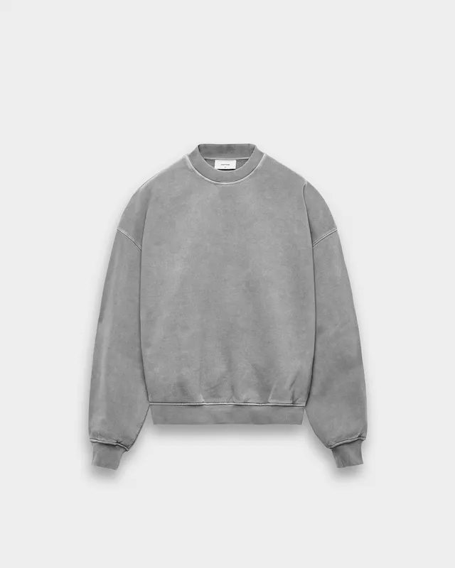 eightyfive-signature-oversized-crewneck-sweater-stone-grey image 1