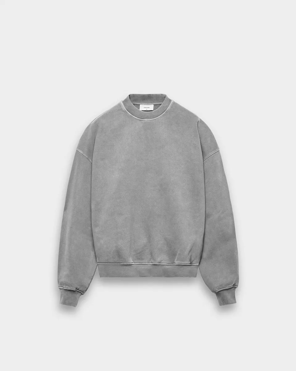 eightyfive-signature-oversized-crewneck-sweater-stone-grey image 1