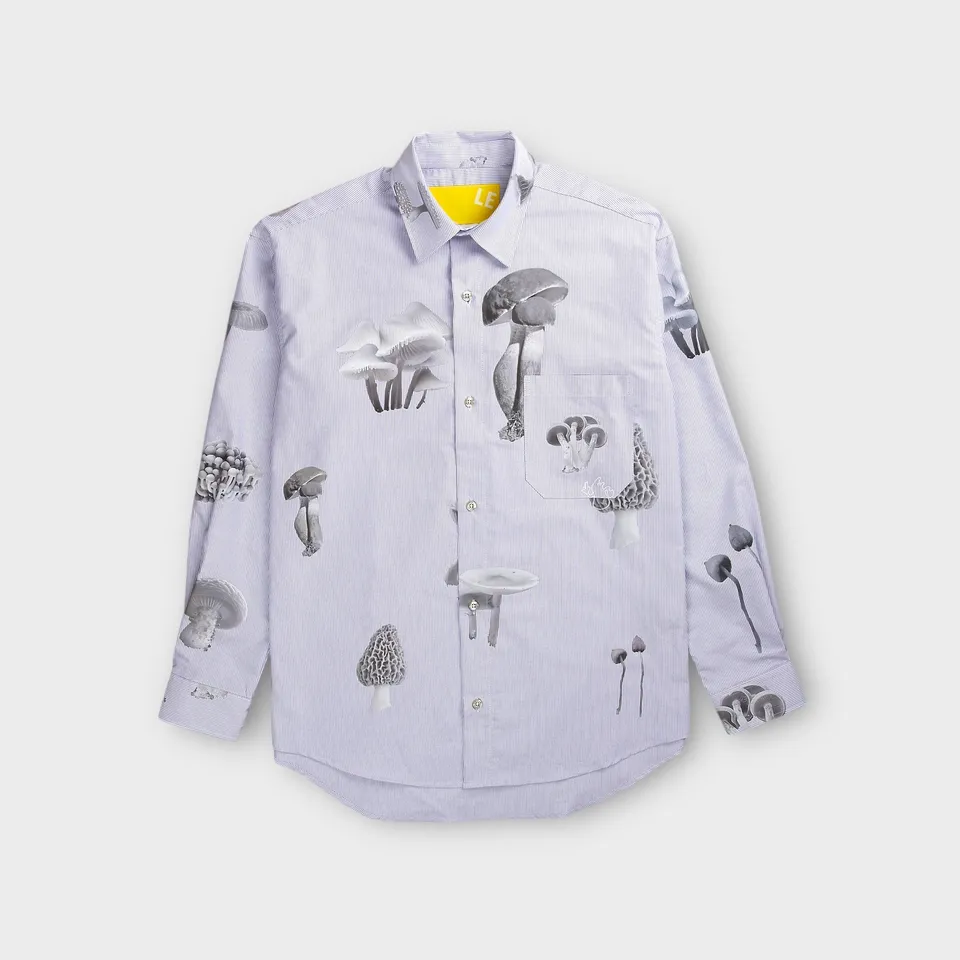 le-fix-mushroom-hemd-blau-herren-print-baumwollmix image 1