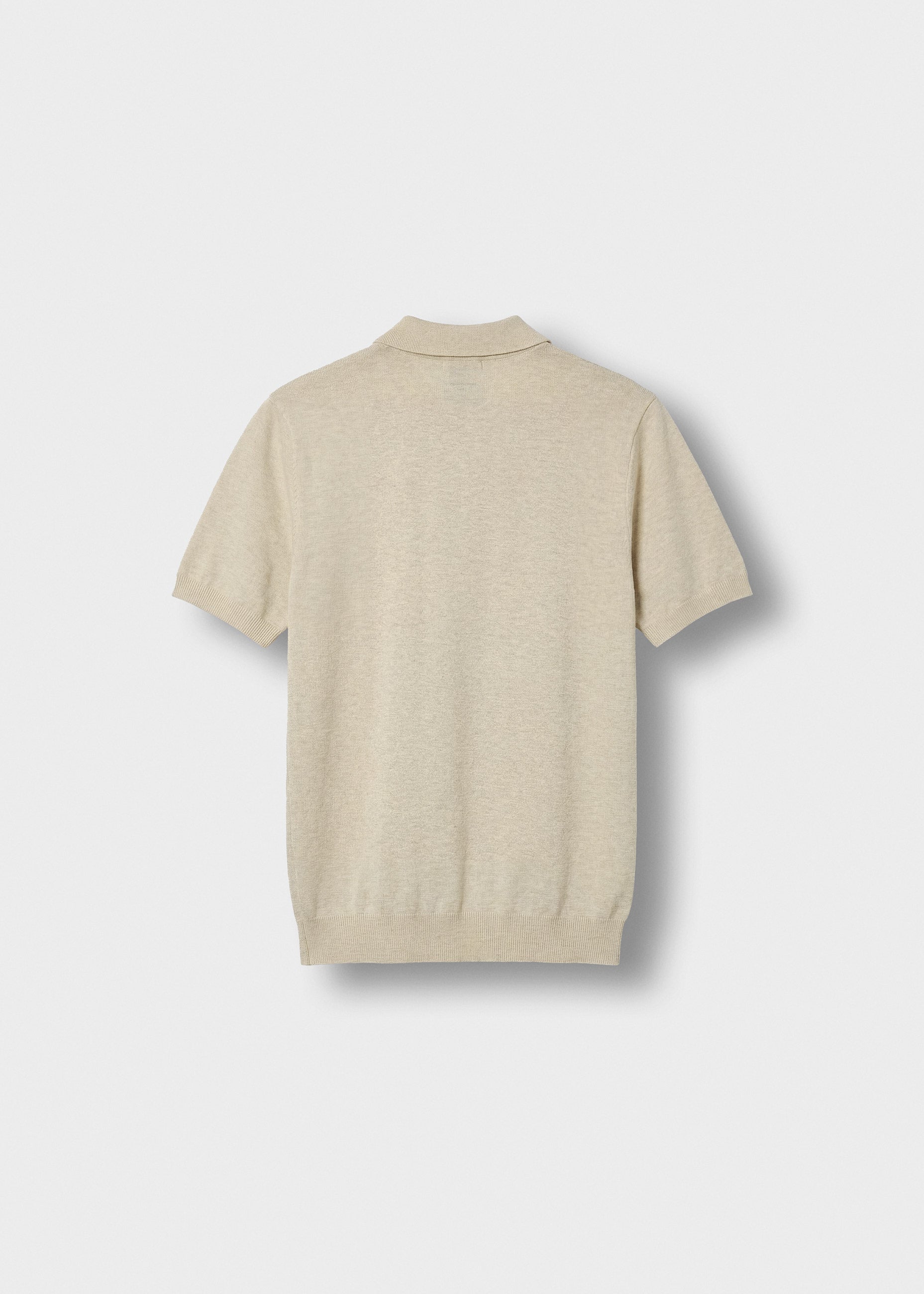 burocs-t-shirts-quarter-zip-polo-shirt-beige-melange-slim image 2