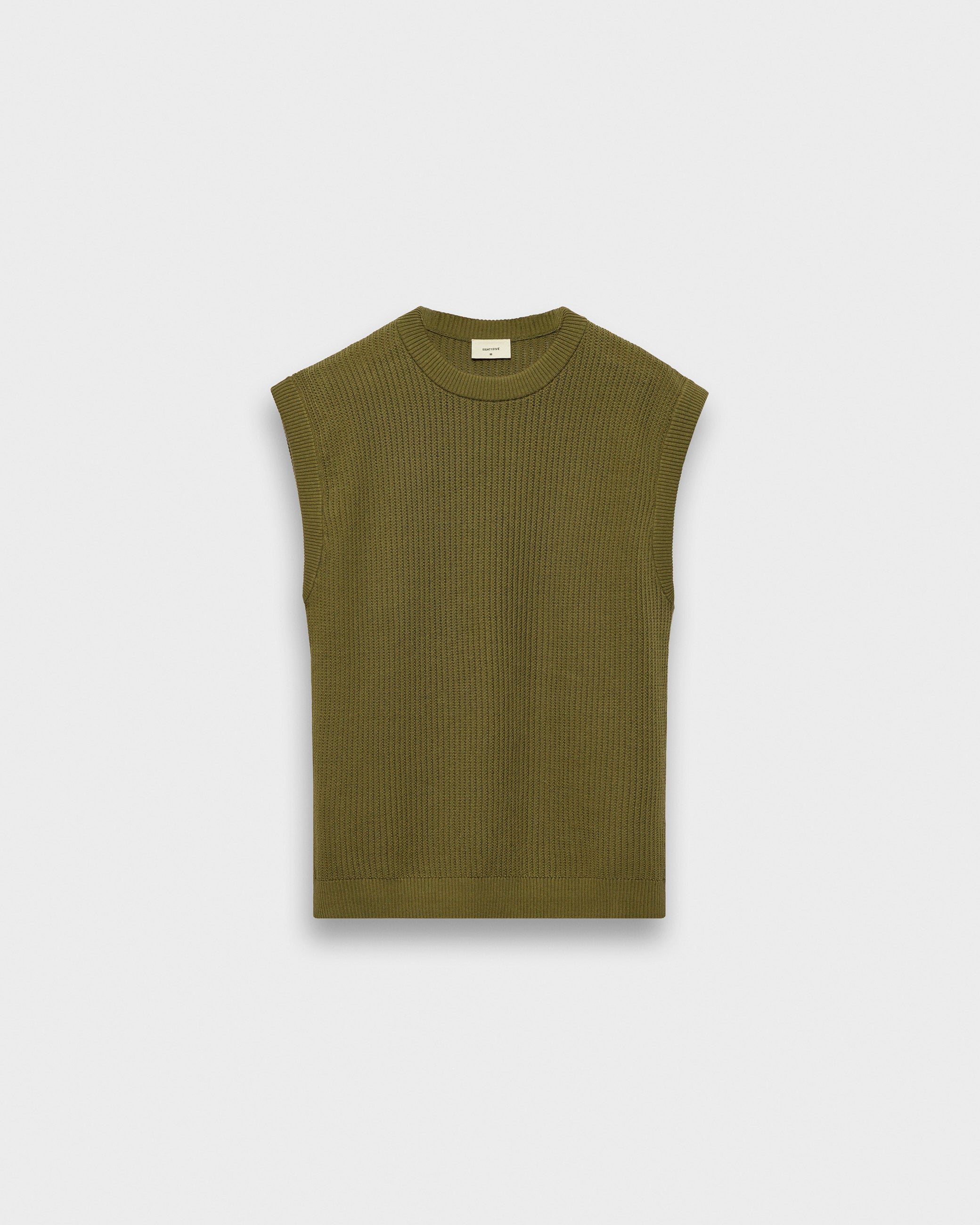 eightyfive-tops-knit-tanktop-top-olive-green image 1