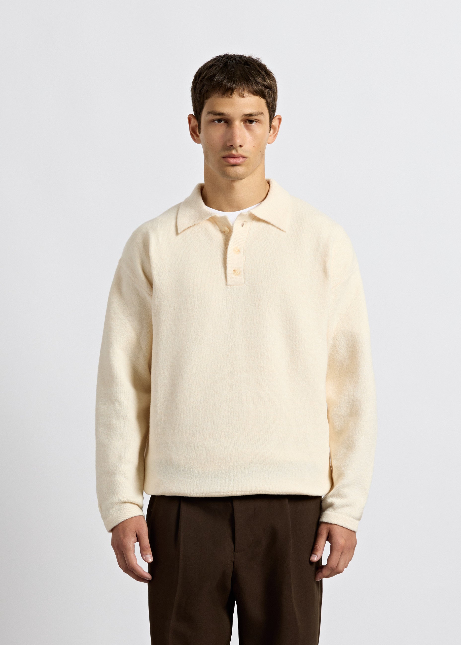 burocs-hairy-knit-polo-sweater-strickpullover-off-white-oversize image 3