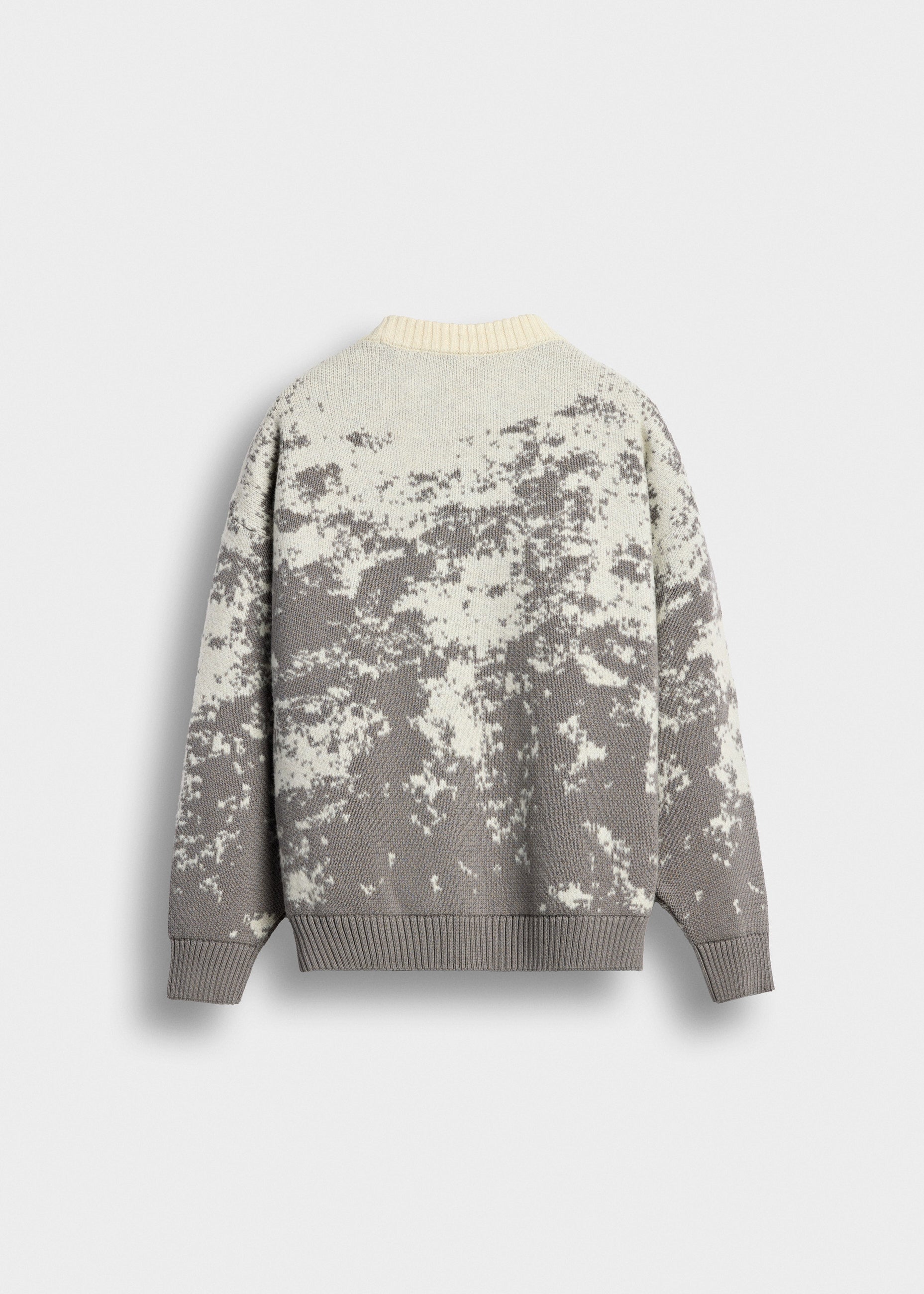 burocs-pixel-knit-sweater-grey-jacquard-oversized image 2
