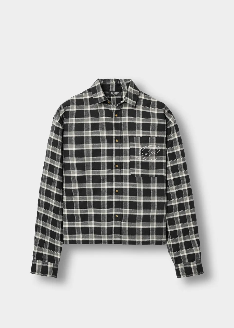 burocs-shirts-checked-shirt-karohemd-schwarz-oversize image 1
