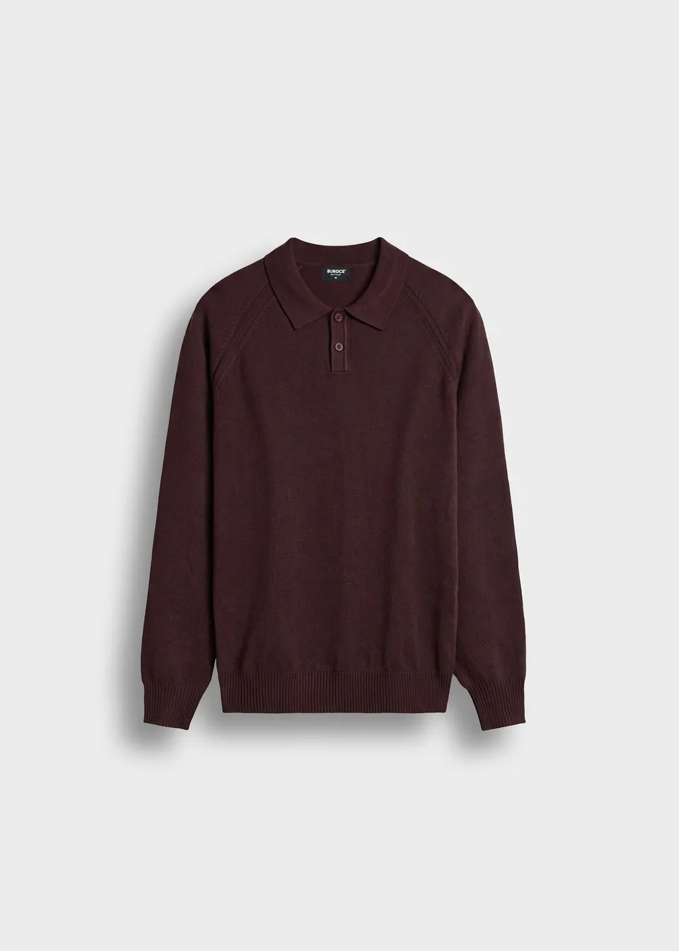 burocs-fine-knit-polo-sweater-strickpolo-dark-chocolate image 1