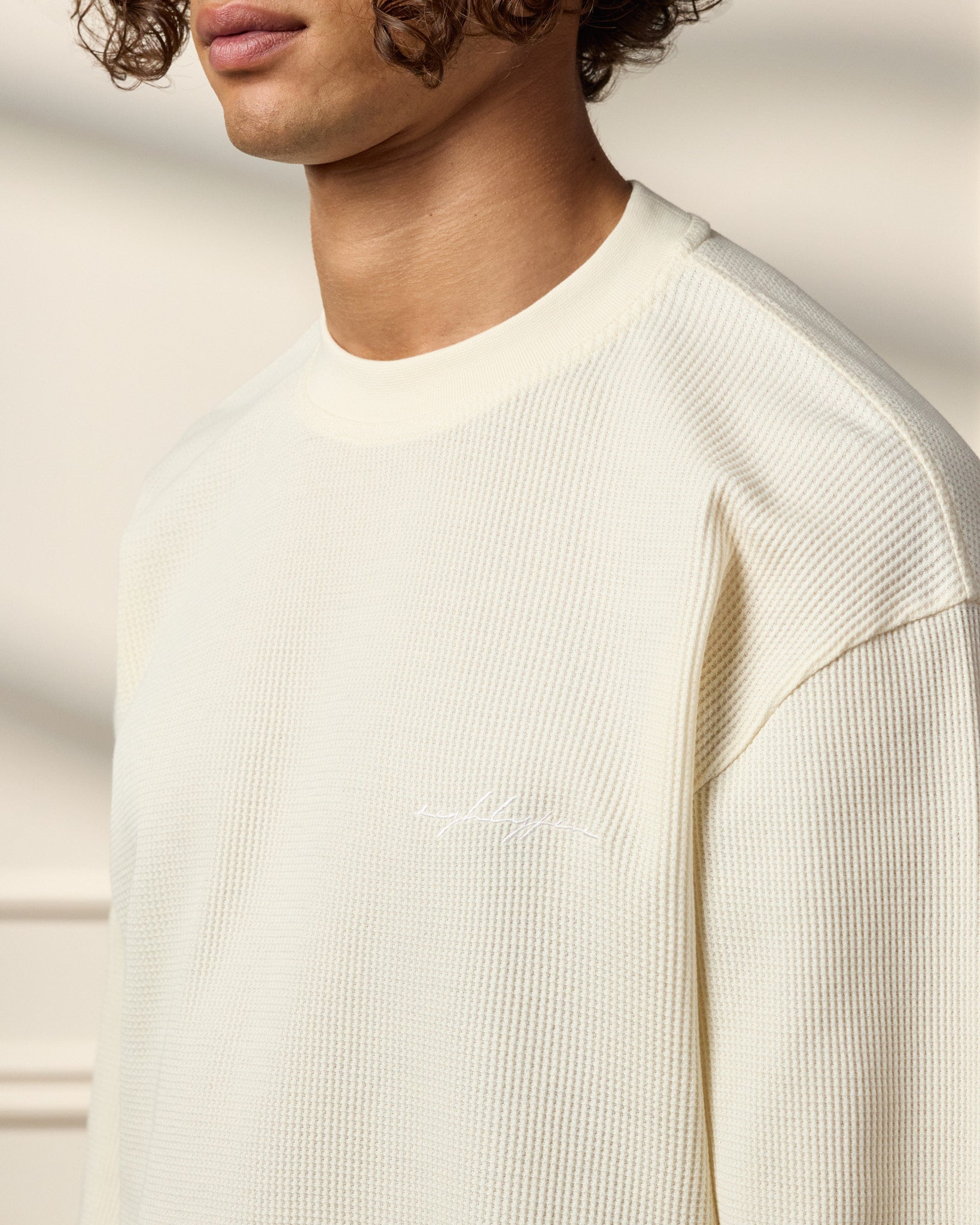 eightyfive-waffle-longsleeve-off-white-relaxed-fit image 6