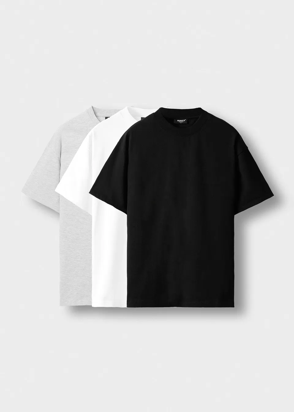 burocs-bundles-3-pack-regular-t-shirt-wei-schwarz-grau image 1
