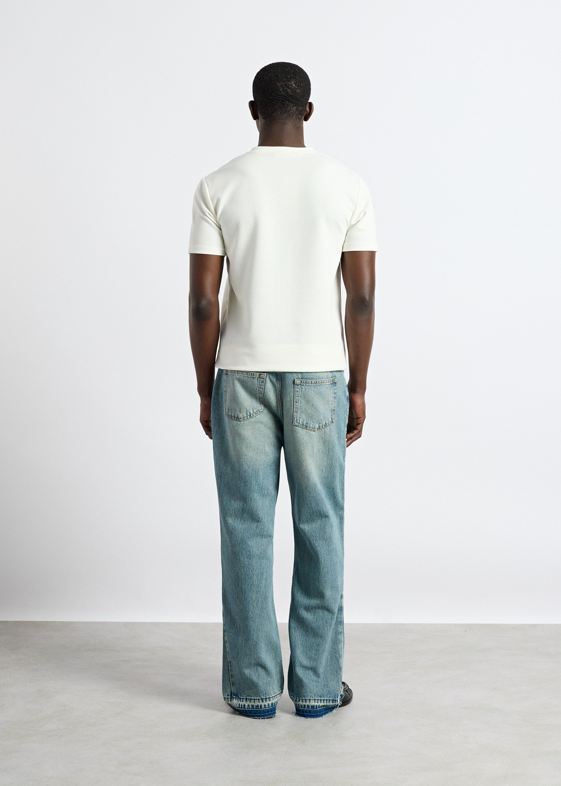 burocs-denim-tony-flared-open-hem-jeans-azure-blue image 6
