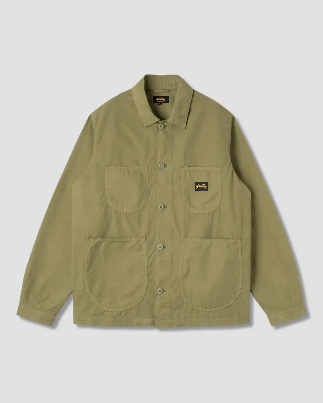 stan-ray-coverall-jacket-arbeitsjacke-olive-poplin-leicht image 1