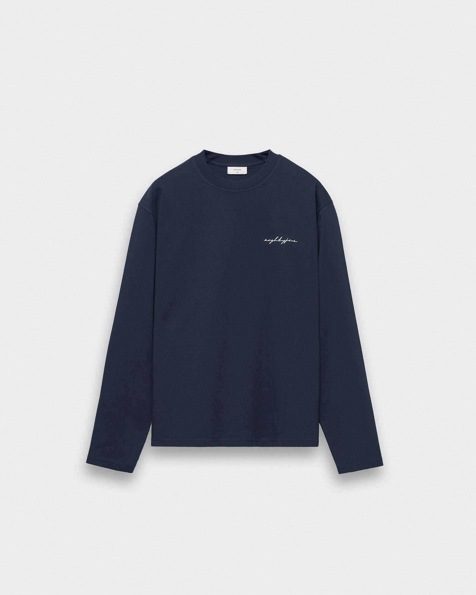 eightyfive-embroidered-longsleeve-navy-100-baumwolle image 1