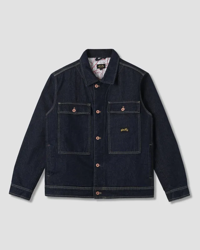 stan-ray-lined-trucker-jacket-jeansjacke-single-rinse image 1