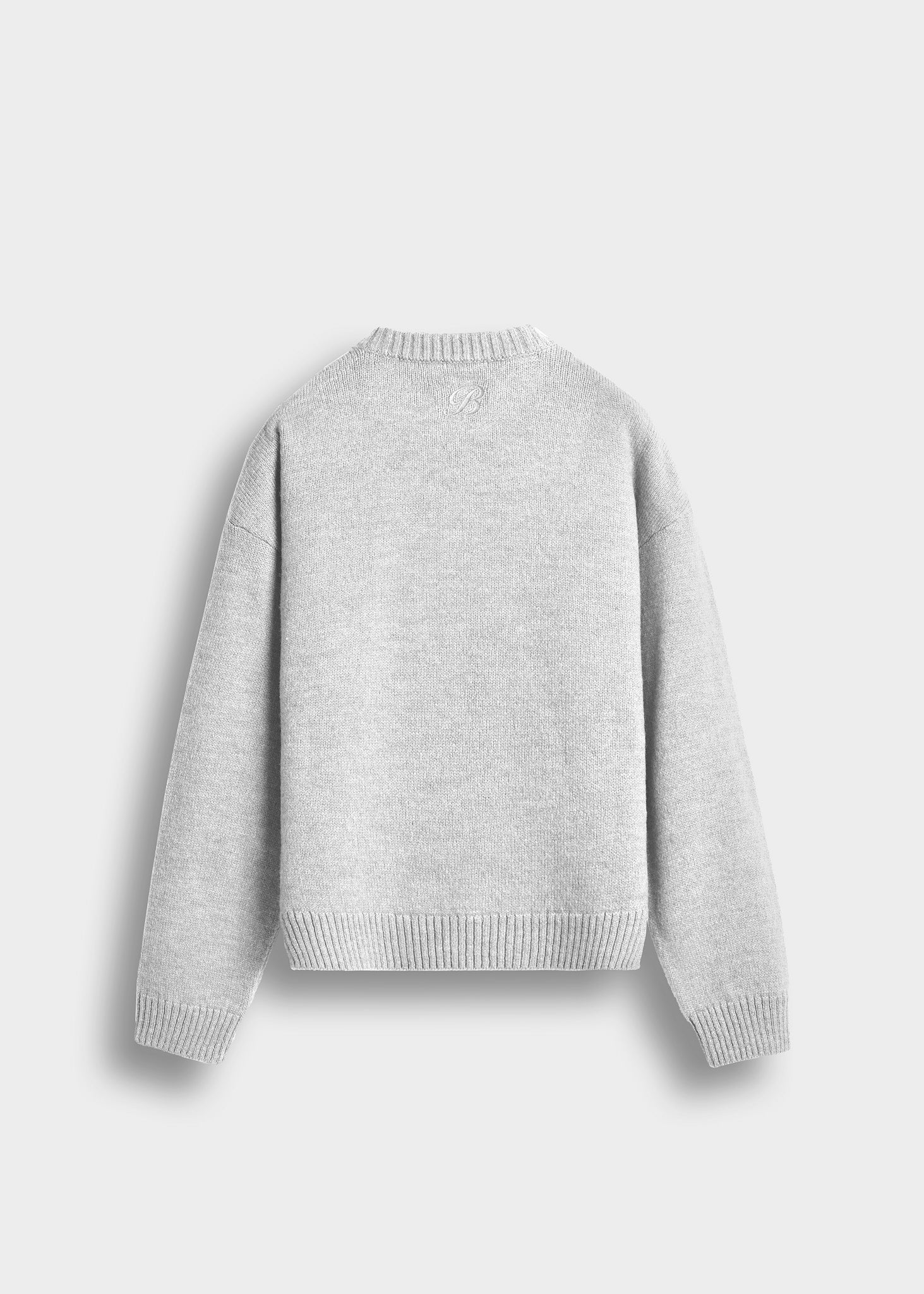 burocs-knit-crewneck-sweater-pullover-hellgrau-oversized image 2