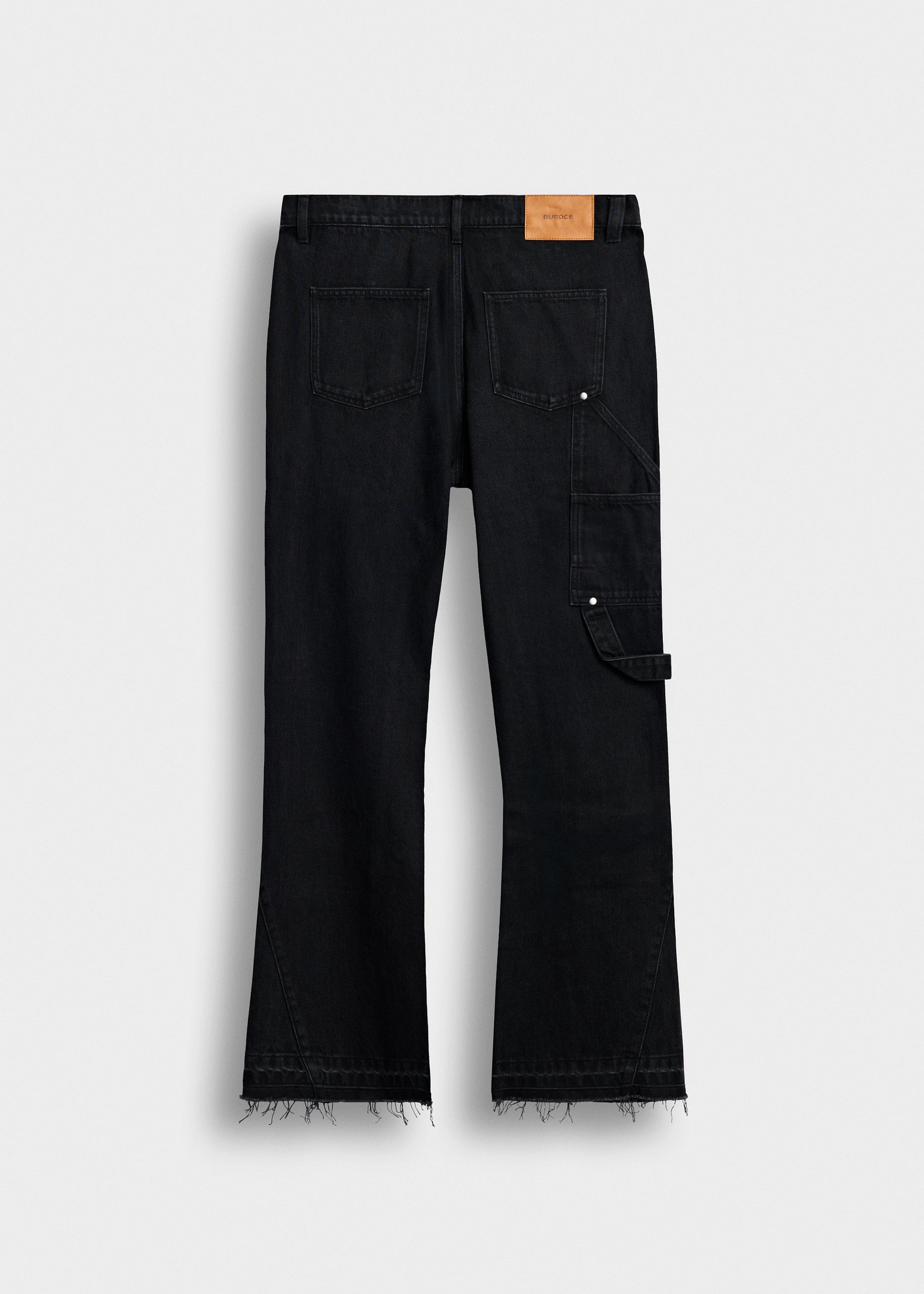 burocs-denim-tony-flared-carpenter-jeans-black-grey-w31 image 2