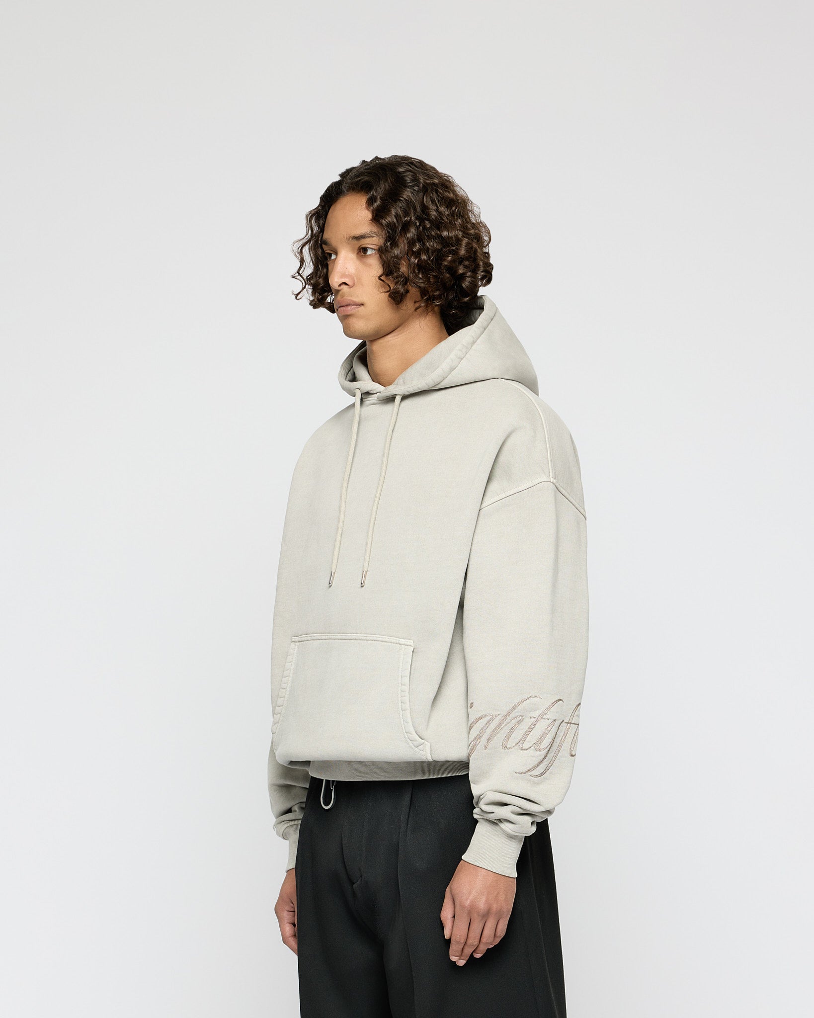 eightyfive-embroidered-handwritten-hoodie-vintage-grey-m image 3
