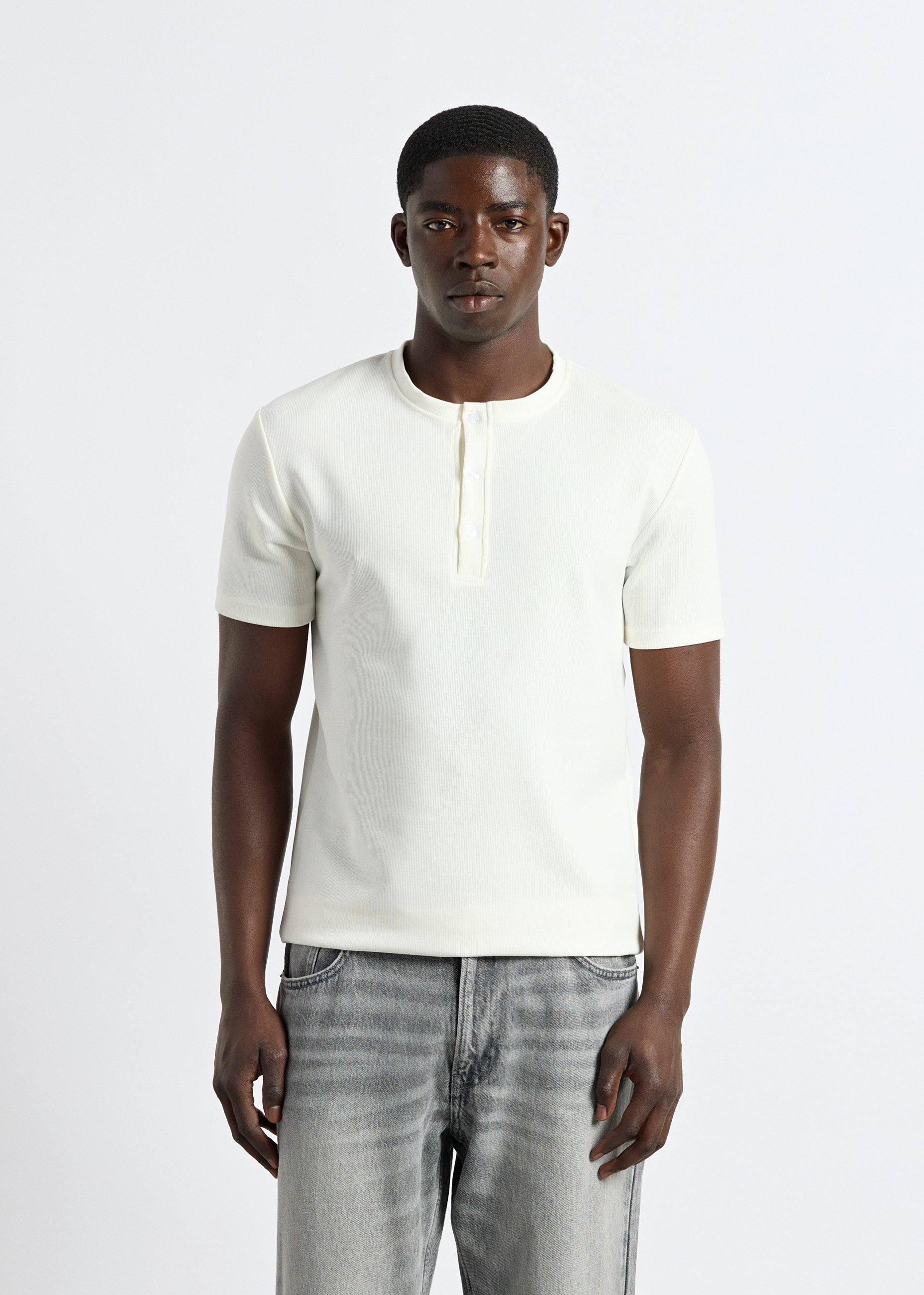 burocs-rib-henley-t-shirt-herren-t-shirt-off-white-slim-fit image 4