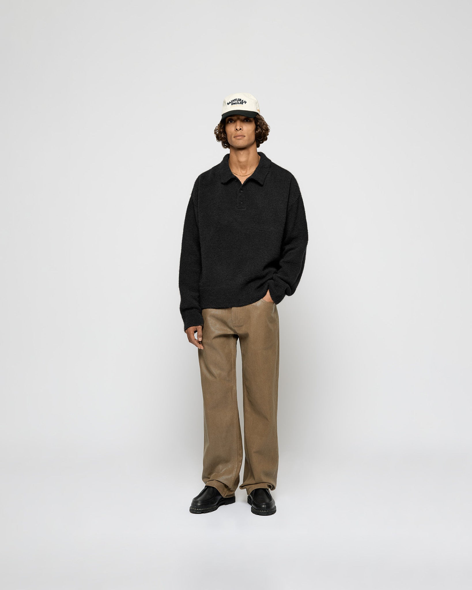 eightyfive-hairy-polo-sweater-strickpullover-black image 3