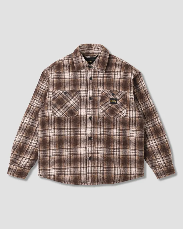 stan-ray-quilted-plaid-overshirt-braun-gesteppt image 1