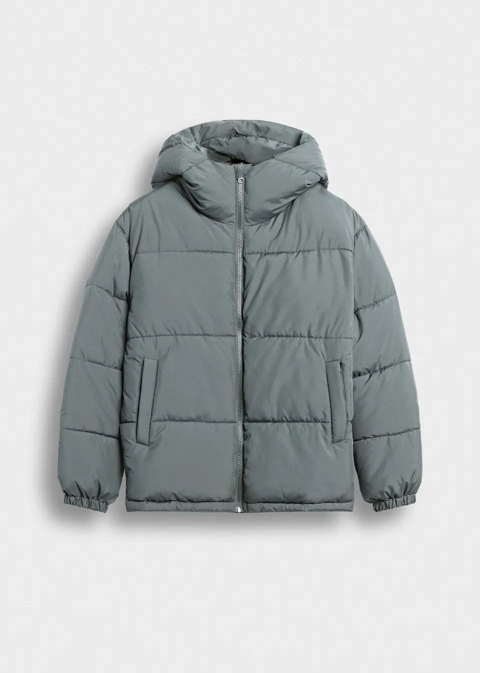 burocs-puffer-jacket-9069-winterjacke-grau-kapuze image 1