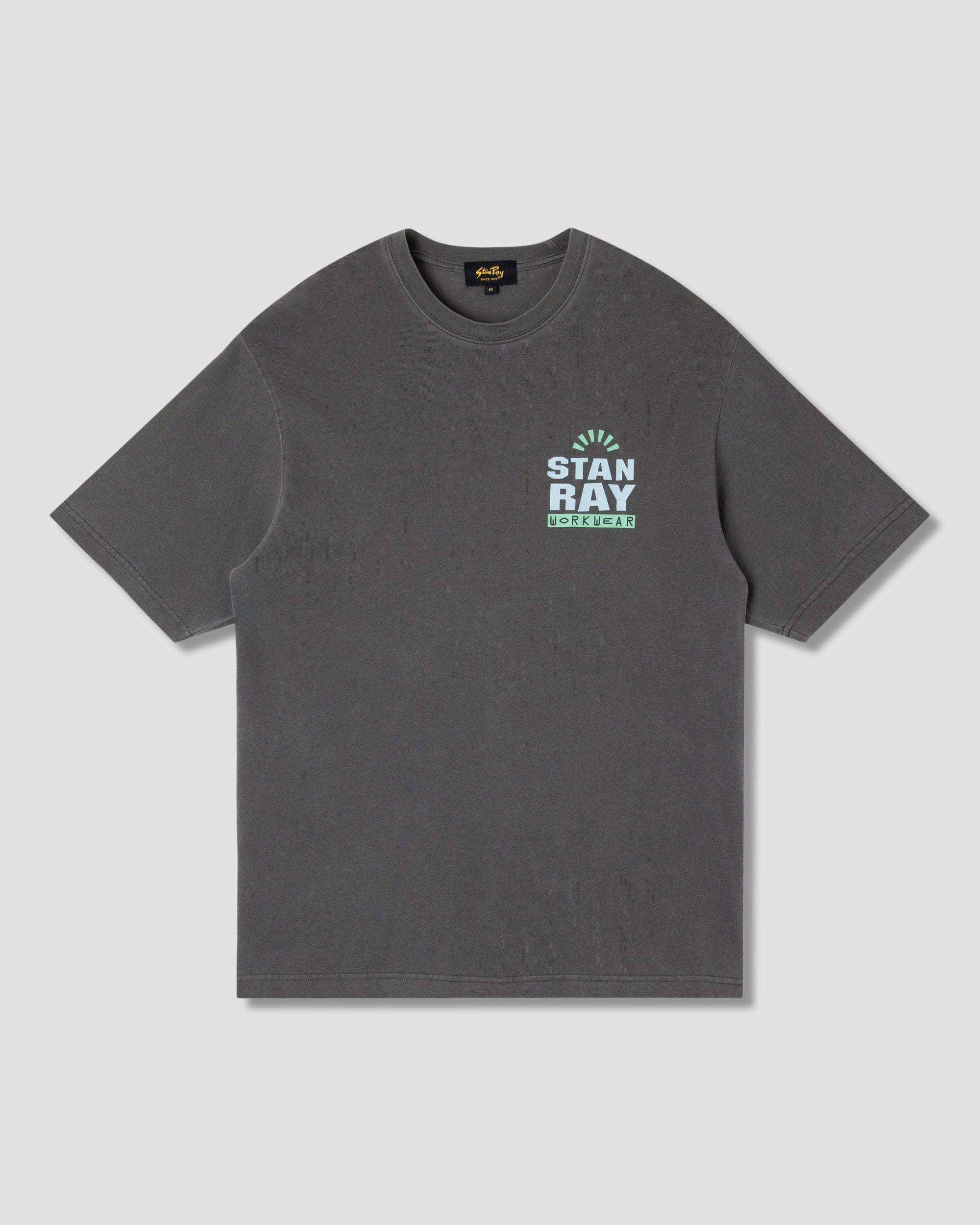 stan-ray-reg-tee-t-shirt-washed-black-logo-220gsm image 1
